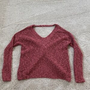 Stylish Red Textured Sweater